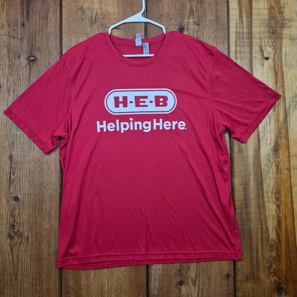 Clique HEB Helping Here Red Performance T-Shirt XL